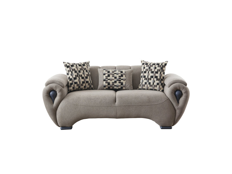 Damla 3-pieces (Sofa & Loveseat & Chair) Livingroom Set Cream in Cream - 101-DAM-GIR08-321