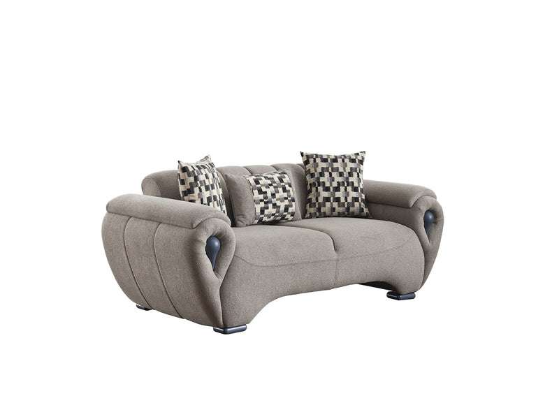 Damla 3-pieces (Sofa & Loveseat & Chair) Livingroom Set Cream in Cream - 101-DAM-GIR08-321