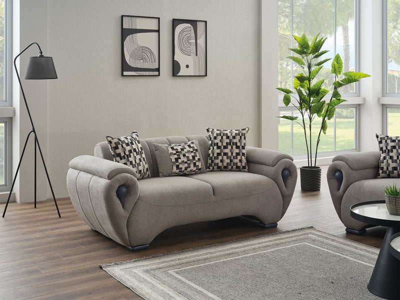 Damla 4-pieces (2 Sofa & 2 Chair) Livingroom Set Cream in Cream - 101-DAM-GIR08-3311