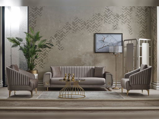 Damla Ser Convertible Loveseat in Beige - 200-SER-DAM-VELVET260-2