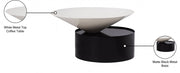 Damon Iron Coffee Table in White - 266-C
