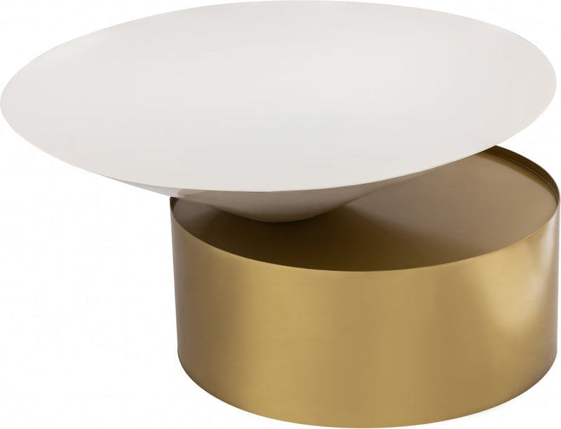 Damon Iron Coffee Table in White - 268-C