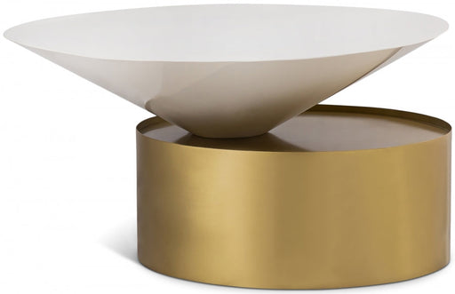 Damon Iron Coffee Table in White - 268-C
