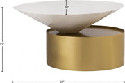 Damon Iron Coffee Table in White - 268-C