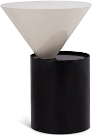 Damon Iron End Table in White - 266-E