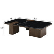 Dana Coffee Table w/Natural Marble - LV04595