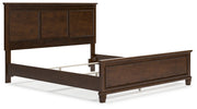 Danabrin California King Panel Bed with Mirrored Dresser and Chest in Brown - PKG015191