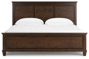 Danabrin California King Panel Bed with Mirrored Dresser in Brown - PKG015187