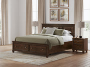 Danabrin California King Panel Storage Bed and Dresser in Brown - PKG023947