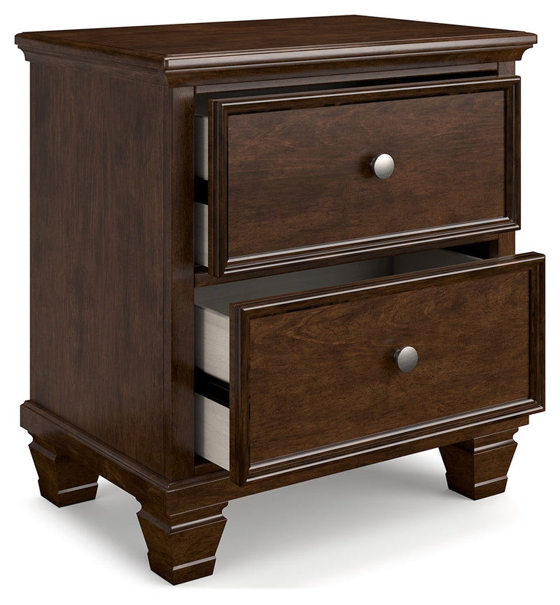 Danabrin Full Panel Bed with Mirrored Dresser and 2 Nightstands in Brown - PKG015200