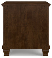 Danabrin Full Panel Bed with Mirrored Dresser and Nightstand in Brown - PKG015202