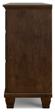 Danabrin Full Panel Storage Bed, Dresser and Chest in Brown - PKG023936