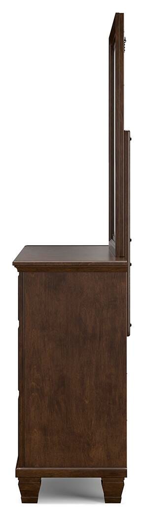 Danabrin Full Panel Storage Bed, Dresser and Mirror in Brown - PKG023933