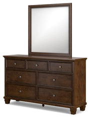 Danabrin Full Panel Storage Bed, Dresser and Mirror in Brown - PKG023933