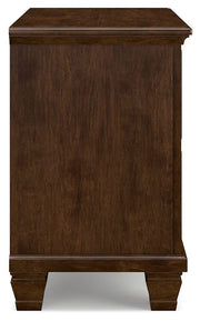 Danabrin Full Panel Storage Bed, Dresser and Nightstand in Brown - PKG023935