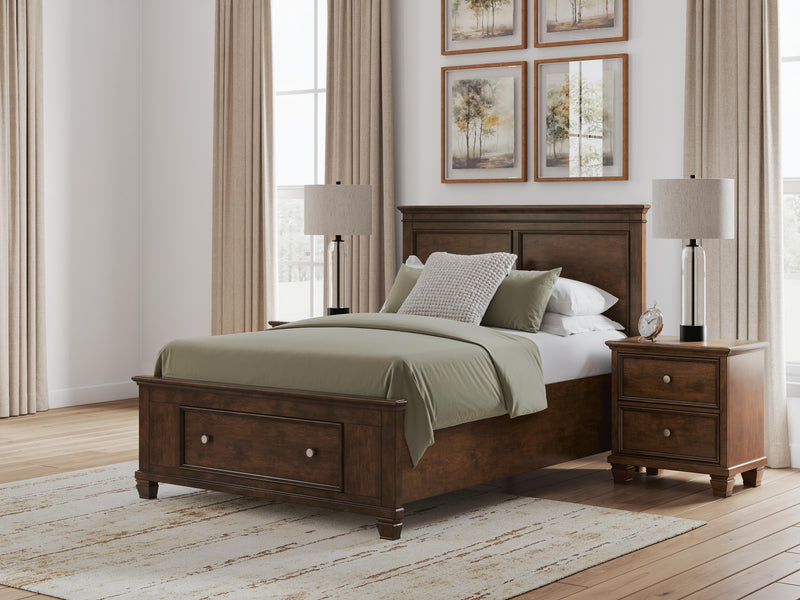 Danabrin Full Panel Storage Bed, Dresser and Nightstand in Brown - PKG023935