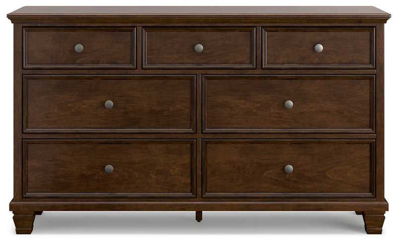 Danabrin King Panel Storage Bed and Dresser in Brown - PKG023942