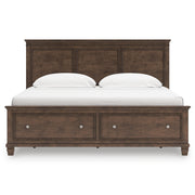 Danabrin King Panel Storage Bed and Dresser in Brown - PKG023942