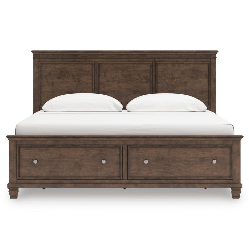 Danabrin King Panel Storage Bed and Dresser in Brown - PKG023942