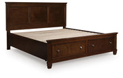 Danabrin King Panel Storage Bed and Dresser in Brown - PKG023942
