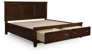 Danabrin King Panel Storage Bed and Dresser in Brown - PKG023942