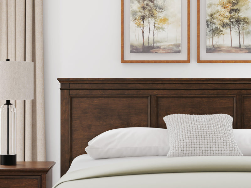 Danabrin King Panel Storage Bed, Dresser and Mirror in Brown - PKG023943