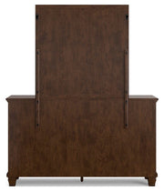 Danabrin King Panel Storage Bed, Dresser and Mirror in Brown - PKG023943