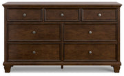 Danabrin King Panel Storage Bed, Dresser and Nightstand in Brown - PKG023945