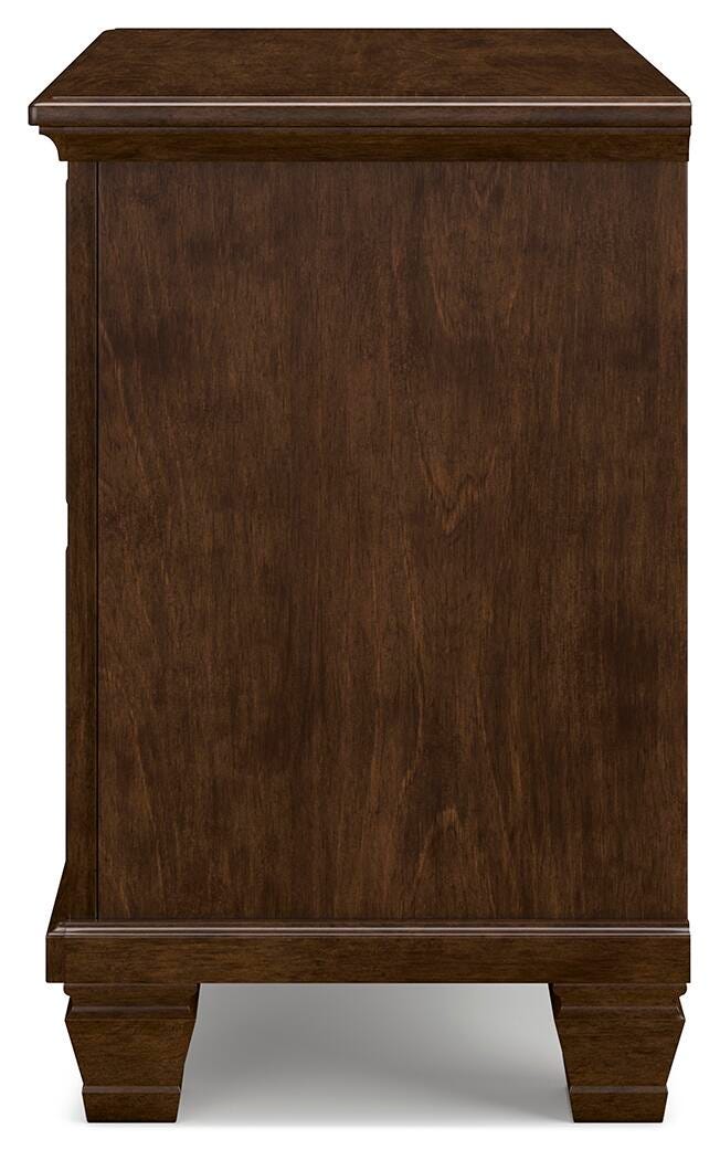 Danabrin King Panel Storage Bed, Dresser and Nightstand in Brown - PKG023945