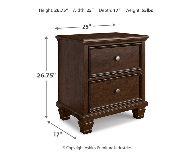 Danabrin King Panel Storage Bed, Dresser and Nightstand in Brown - PKG023945