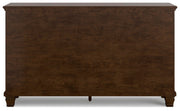 Danabrin King Panel Storage Bed, Dresser and Nightstand in Brown - PKG023945