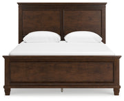 Danabrin Queen Panel Bed with Mirrored Dresser and Chest in Brown - PKG015179