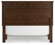 Danabrin Queen Panel Bed with Mirrored Dresser, Chest and Nightstand in Brown - PKG015180