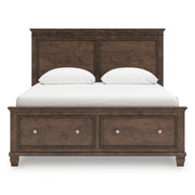 Danabrin Queen Panel Storage Bed and Dresser in Brown - PKG023937
