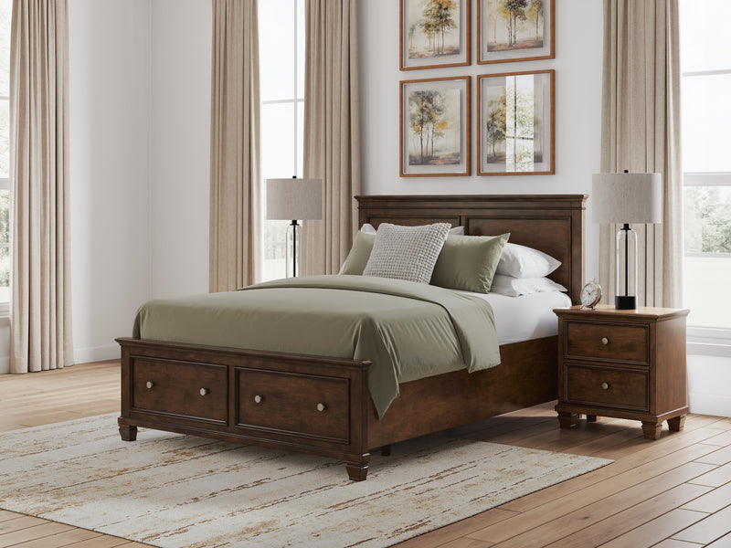 Danabrin Queen Panel Storage Bed and Dresser in Brown - PKG023937