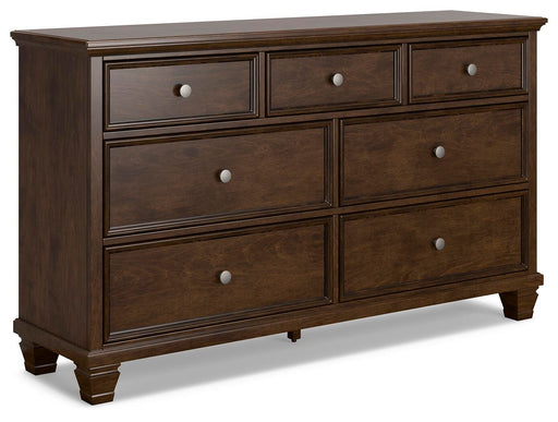 Danabrin Queen Panel Storage Bed, Dresser and Nightstand in Brown - PKG023940