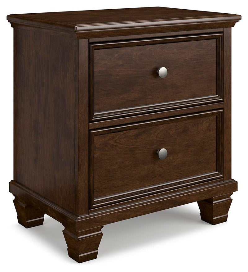 Danabrin Queen Panel Storage Bed, Dresser, Mirror and Nightstand in Brown - PKG023939