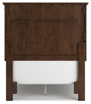 Danabrin Twin Panel Bed with Mirrored Dresser in Brown - PKG015193