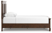 Danabrin Twin Panel Bed with Mirrored Dresser in Brown - PKG015193