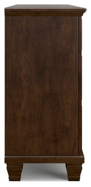 Danabrin Twin Panel Storage Bed and Dresser in Brown - PKG023927