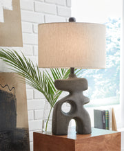 Danacy Distressed Black Table Lamp - L235754