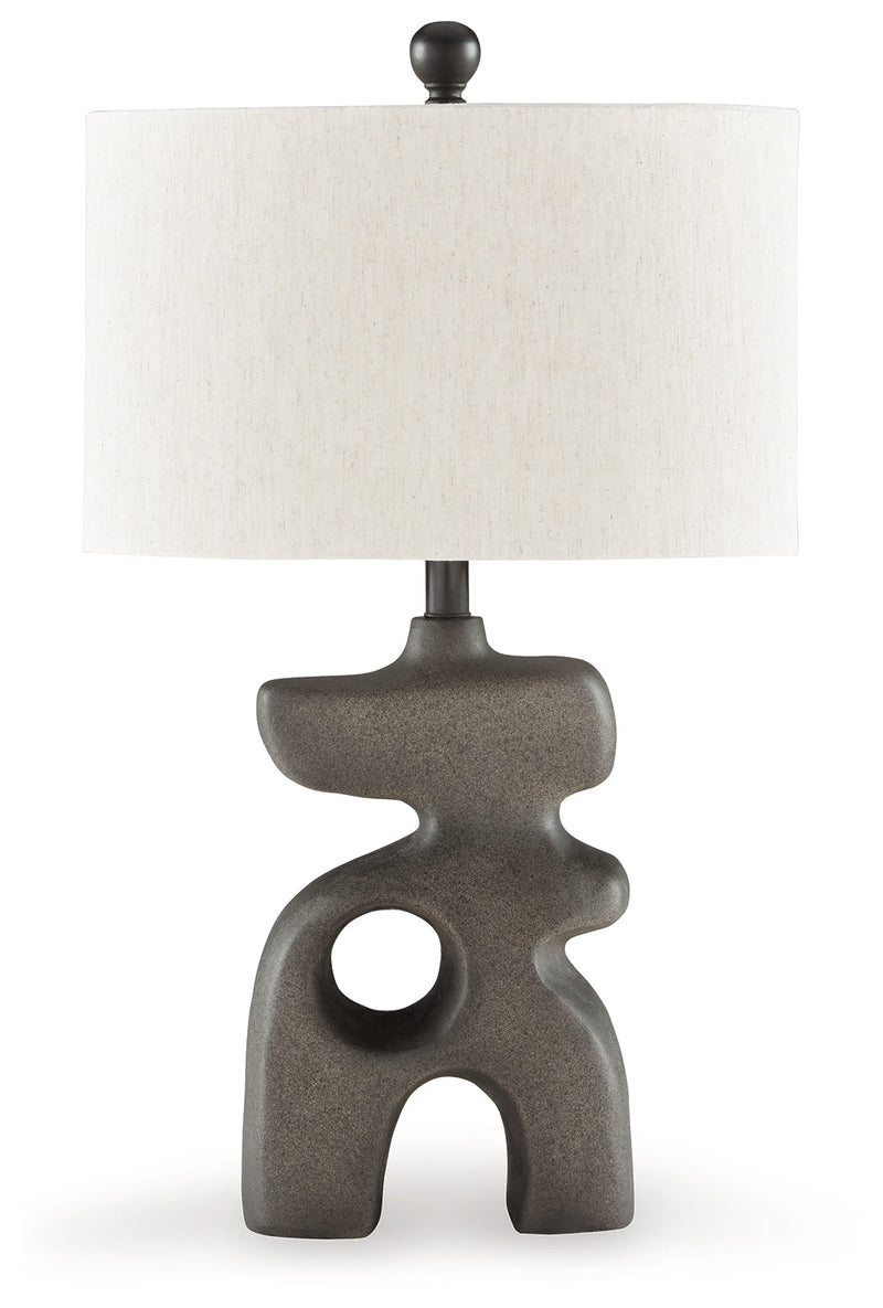 Danacy Distressed Black Table Lamp - L235754
