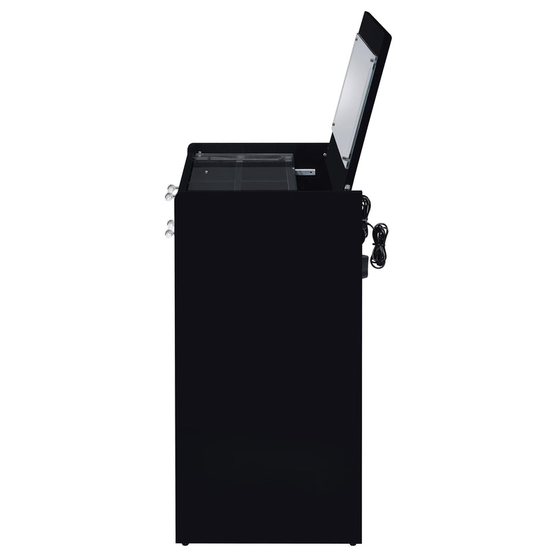 Danbury 3-drawer Makeup Vanity & Stool Set Black High Gloss - 930209