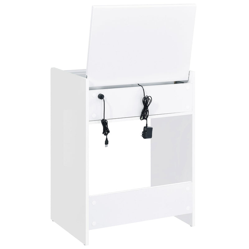 Danbury 3-drawer Makeup Vanity & Stool Set White High Gloss - 930208