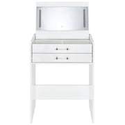 Danbury 3-drawer Makeup Vanity & Stool Set White High Gloss - 930208