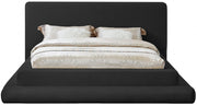 Dane Teddy Fabric King Bed (3 Boxes) Black - Gate FurnitureKing Bed