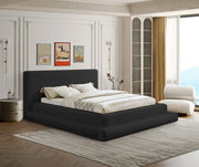 Dane Teddy Fabric King Bed (3 Boxes) Black - Gate FurnitureKing Bed