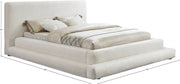 Dane Teddy Fabric King Bed (3 Boxes) Cream - Gate FurnitureKing Bed