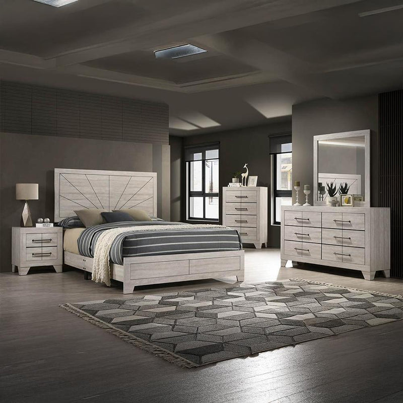 Dania - Queen Bed, Dresser, Mirror, Chest - B378-QDMC