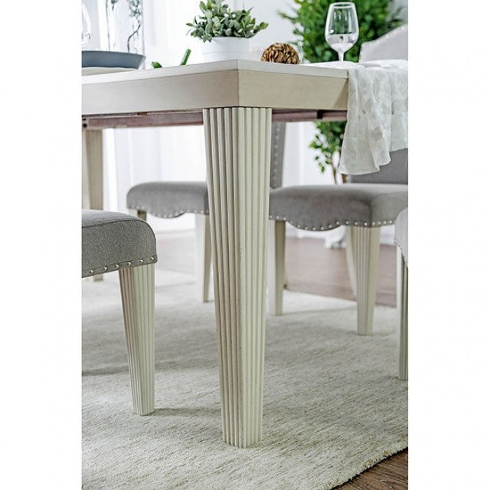 Daniella Antique White/Gray Dining Table - CM3630T